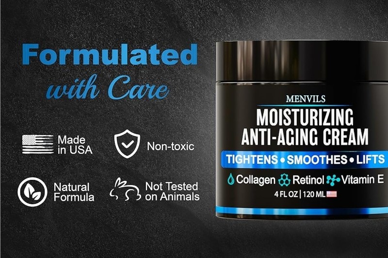 Crema Facial Hidratante Para Hombres Antienvejecimiento Con Colágeno y Retinol gallery