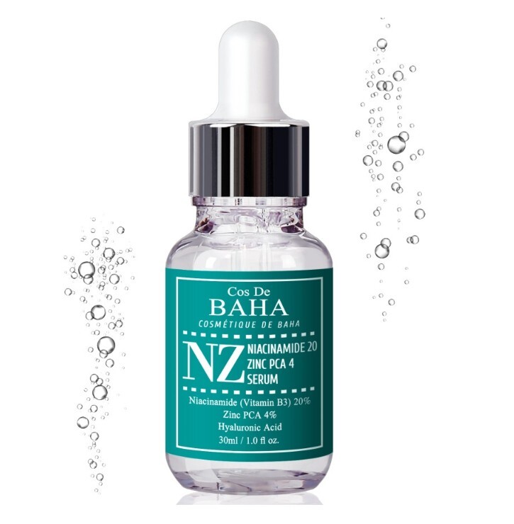 (COS DE BAHA) NZ NIACINAMIDE 20 ZINC PCA 4% SERUM – 30ML