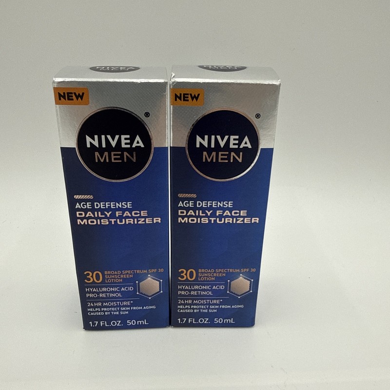 NEW Nivea Men Age Defense Daily Face Moisturizer w/SPF 30 – 1.7 fl oz EA (2PK)
