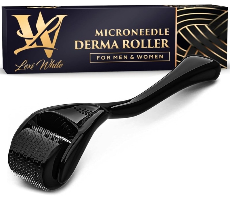 Derma Roller for Skin, Hair & Beard – Women and Men Titanium 1.0 Jet Black gallery