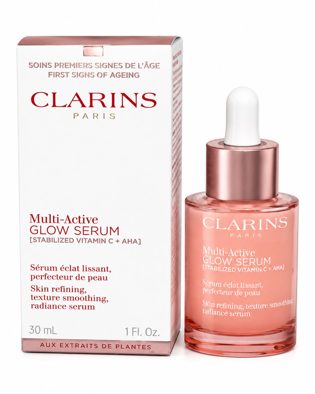 Clarins Multi-Active Glow Serum Skin Refining Smoothing Serum | 1 oz New in Box