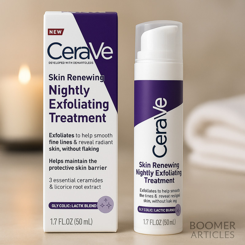 CeraVe Skin Renewing Nightly Exfoliating Treatment Serum Anti Aging – 1.7 fl oz