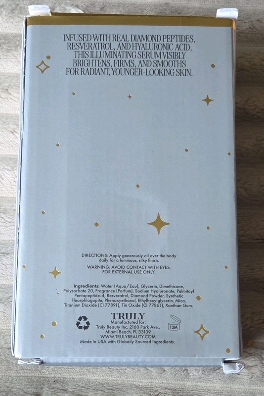 TRULY Diamond Baby Firm & Illuminate Body Serum 3.1 fl oz Anti-Aging Peptides gallery