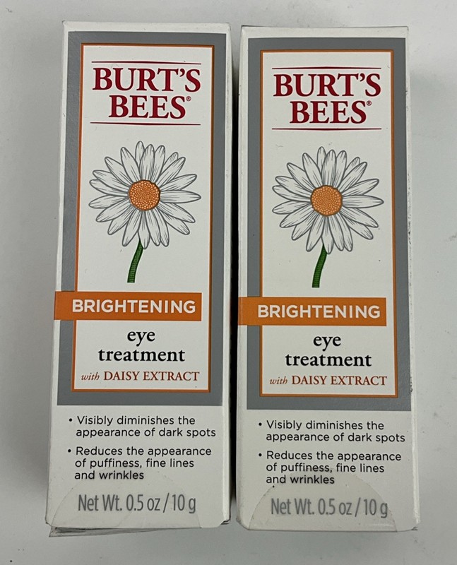 2 Pack Burt’s Bees Brightening Eye Treatment with Daisy Extract 0.5oz NEW