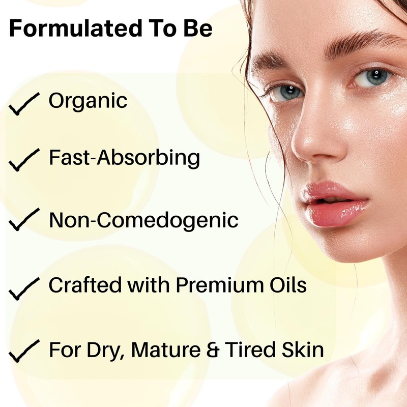 Organic Anti-Aging Face Oil for Women - Hydrating Sea Buckthorn & Jojoba, 1oz gallery
