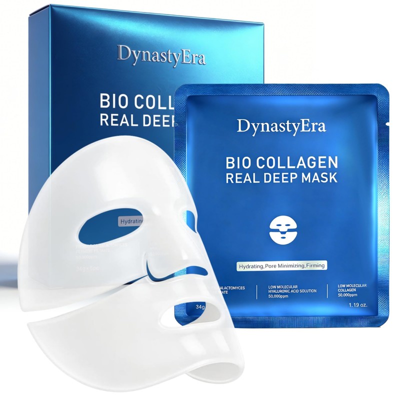 Overnight Hydrogel Face Mask, Bio Collagen Sleeping Mask Turns Transparent Ov…