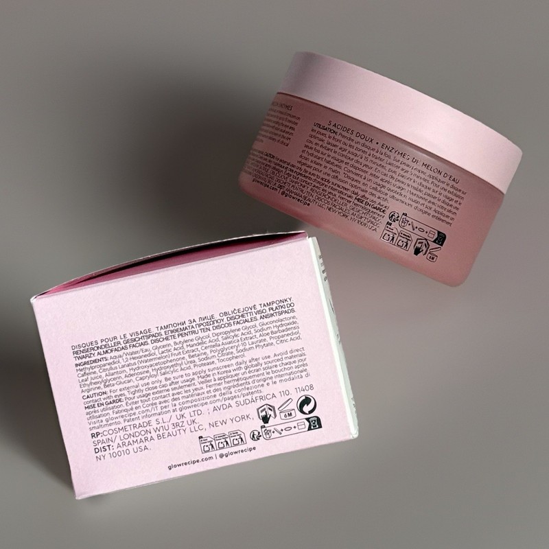 Glow Recipe Watermelon Glow PHA BHA Toner Pads Pore-Tight Exfoliating 60ct New gallery