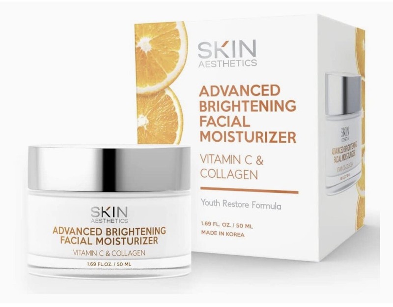 Skin Aesthetics Advanced Brightening Facial Moisturizer Vitamin C & Collagen New
