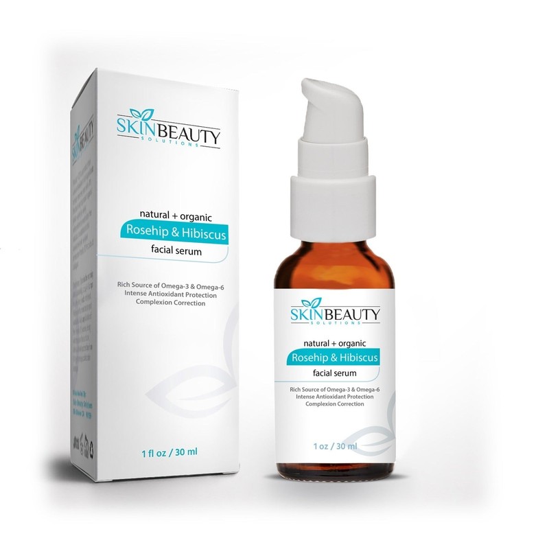 Rosehip & Hibiscus Facial Serum with Vitamins A, B, C, and E Hydrating Skin Care