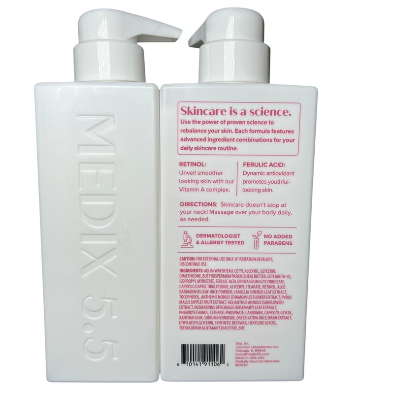 2x Medix Body Cream, Age Rewind, Retinol + Ferulic Acid, 15 fl oz (444 ml) gallery