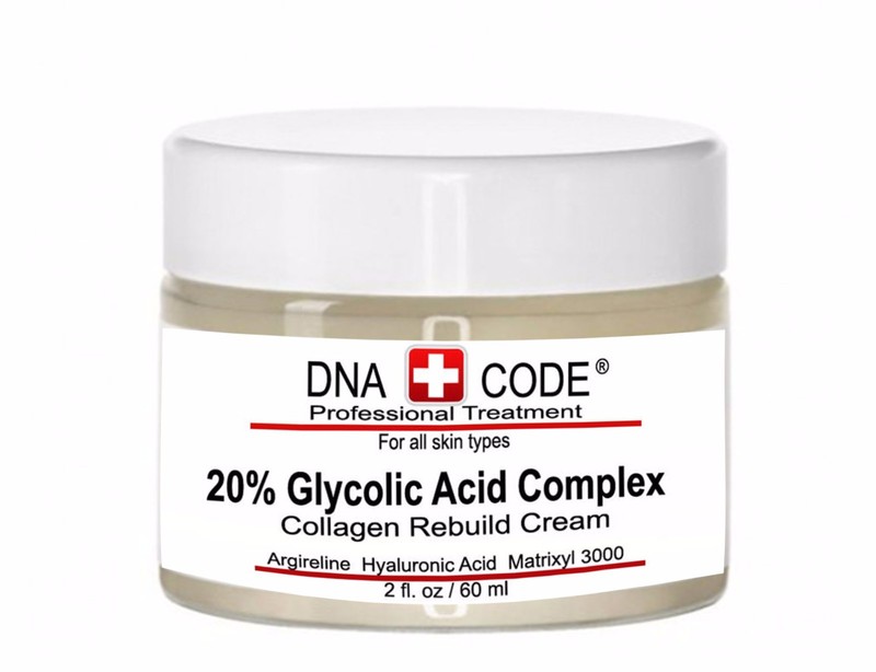 20% Glycolic Acid Collagen Rebuild Cream w/ Argireline, M3000, CoQ10, Retinol