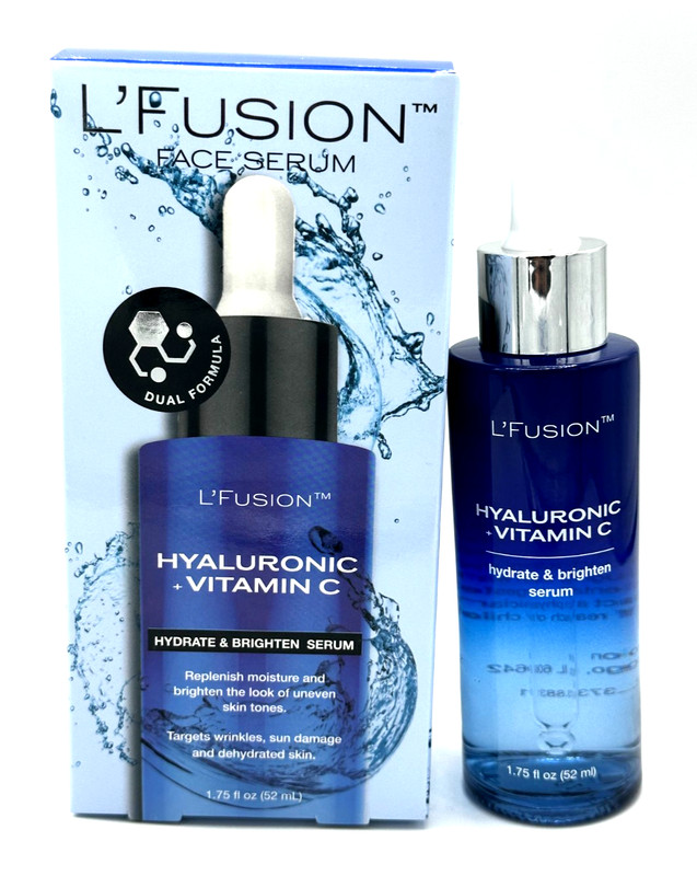 L’Fusion Face Serum Hyaluronic Vitamin C Hydrate & Brighten Serum ~ 1.75 oz ~
