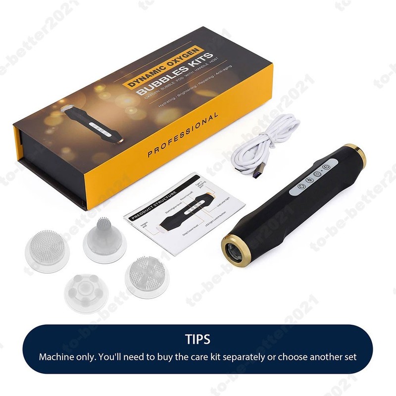 Handheld Facial CO2 Bubble Pen Spa Machine Portable Skin Care Beauty Device Kit