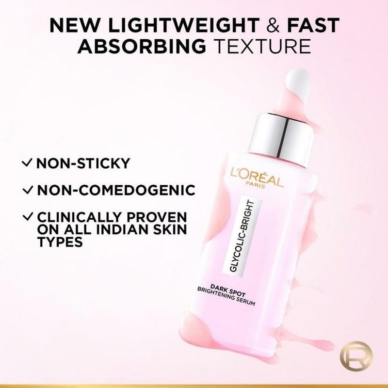 L'Oreal Paris Glycolic Bright Face Serum for Brightening Dark Spots 15 ml gallery