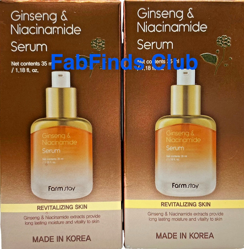 2x Korean Farm Stay Ginseng & Niacinamide Facial Serum Exp.04/2028