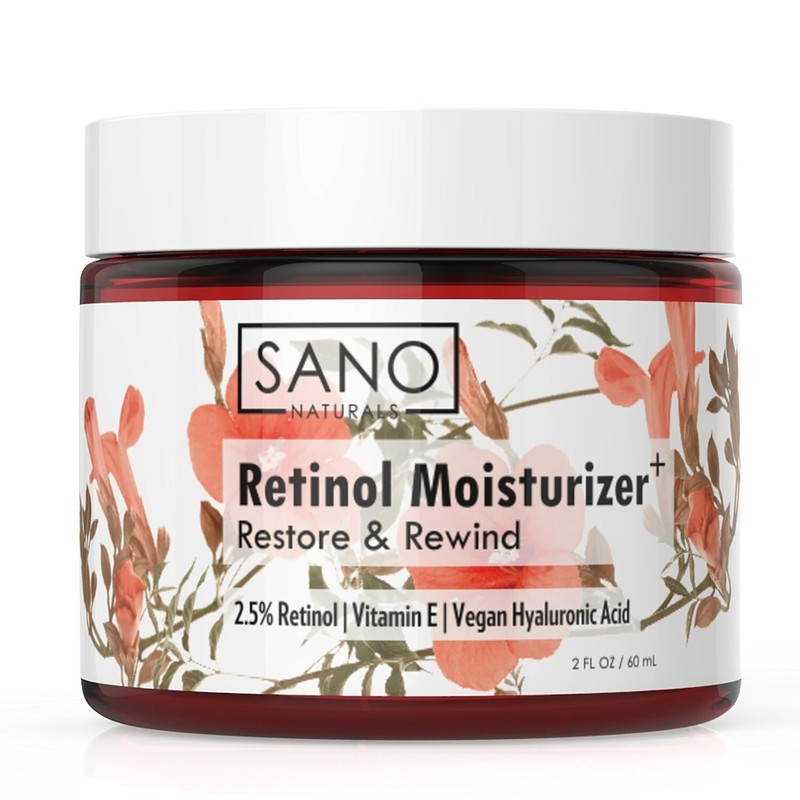 Retinol Moisturizer 2.5% Strength Hyaluronic Acid & Vitamin E Anti Aging Cream