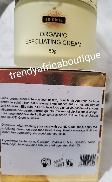 5D Gluta Organic Exfoliating Face Cream. Premium Whitening 50gx1👌👌 gallery