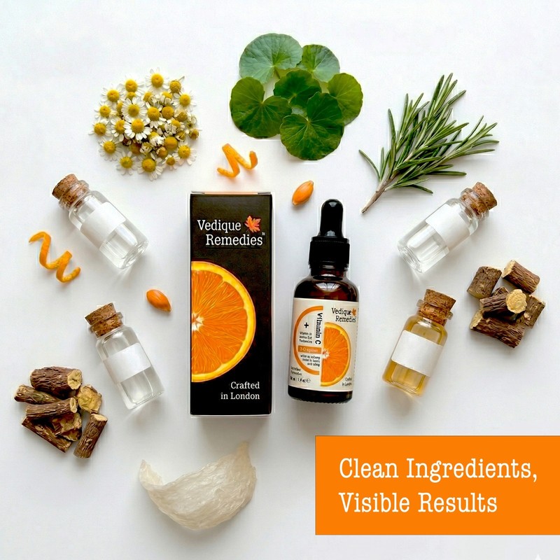 Vedique Remedies Vitamin C Serum – Anti-Ageing Serum with Hyaluronic Acid gallery