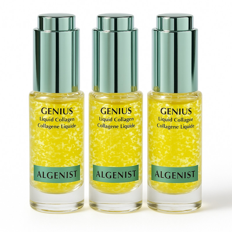 ALGENIST GENIUS LIQUID COLLAGEN 0.21 US fl. oz 6.2 ml SET OF 3 SMALL BOTTLES NEW