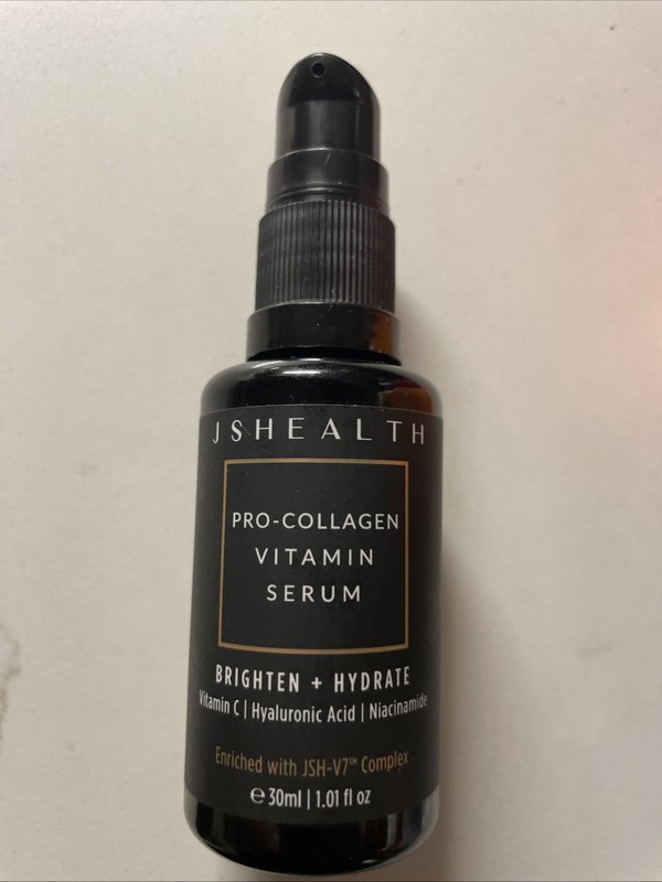 JSHealth Pro collagen Vitamin Serum Brighten + Hydrate Hyaluronic Acid 1 Oz New