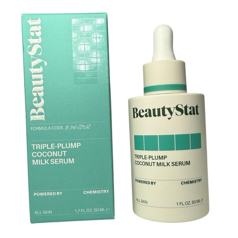 BeautyStat Triple-Plump Coconut Milk Serum 1.7 fl oz | Hydrating Glow Booster