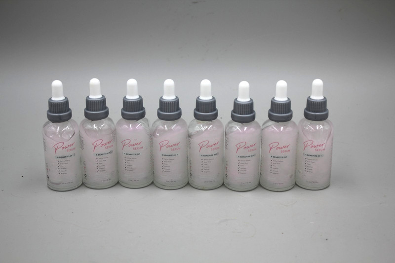 LOT OF 8 Global Beauty Care Bottles POWER SERUM 1.7oz each Glass Bottles NEW