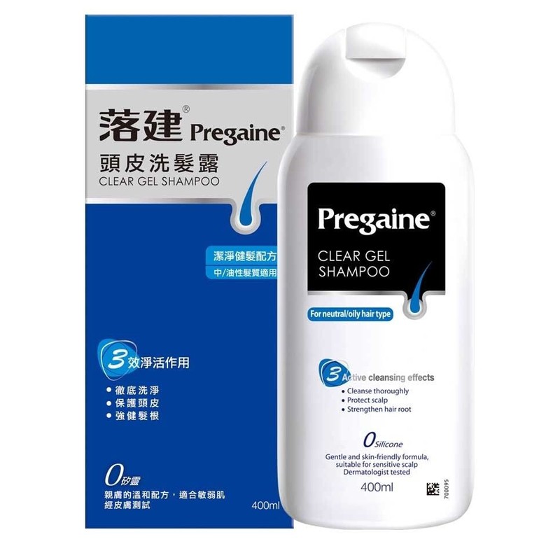 NEW PREGAINE Clear Gel Shampoo For Thinning Hair Loss Rogaine 400ml