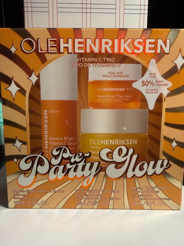 OLE HENRIKSEN Vitamin C Trio Pre Party Glow – 3 full size items -NEW IN BOX
