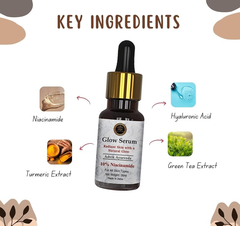 Advik Ayurveda Glow Serum 10% Niacinamide For All Skin Types 30ml gallery