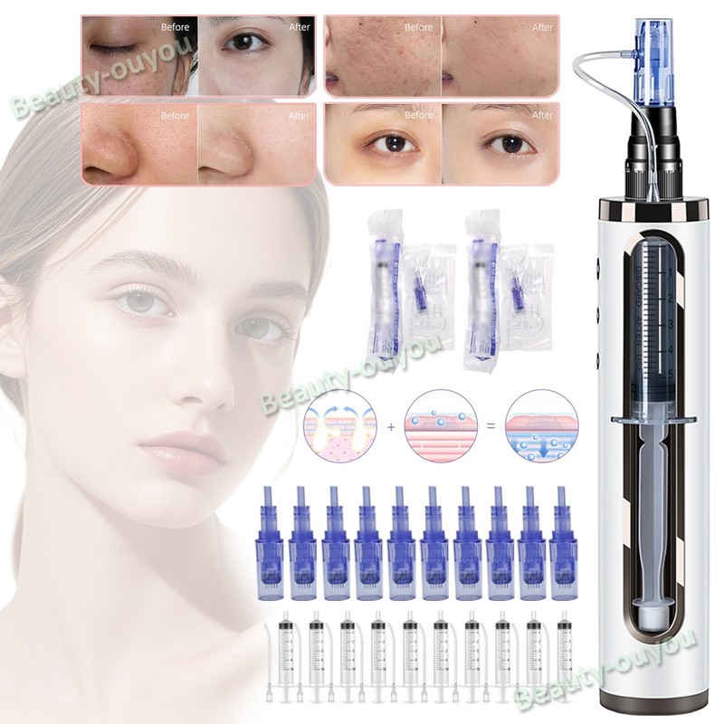 Facial Skin Lifting Mesotherapy Gun 10-100Pcs 42Pin Replacement Cartridges Tips