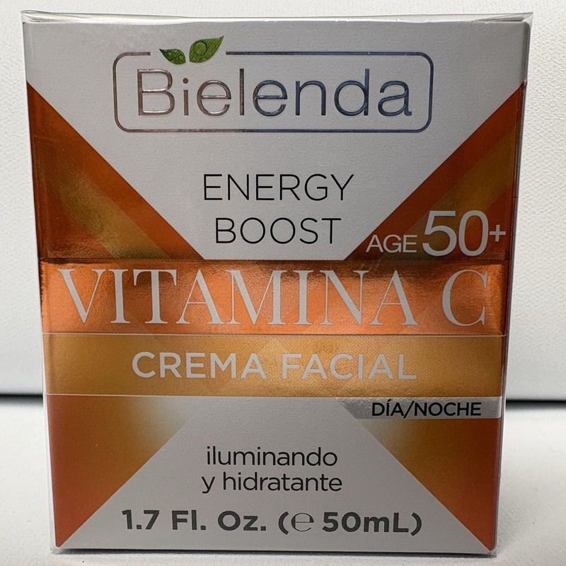Bielenda Energy Boost Vitamin C Face Cream 50ml – Day & Night, Age 50+
