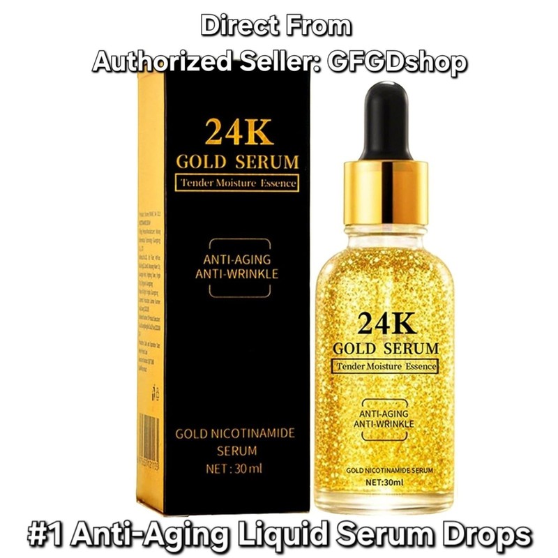 Nicotinamide Liquid 24K Gold Anti Aging Serum Moisturizer with Hyaluronic Acid