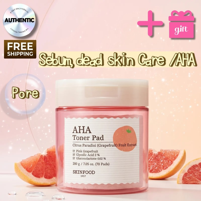 SKINFOOD Grapefruit Fresh Boosting Pad 60s Vitamin Brightening Toner K-Beauty