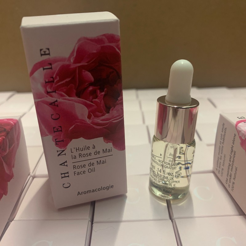 3 x Chantecaille L'Huile a la Rose de Mai Face Oil Sample Mini 4ml each NIB gallery