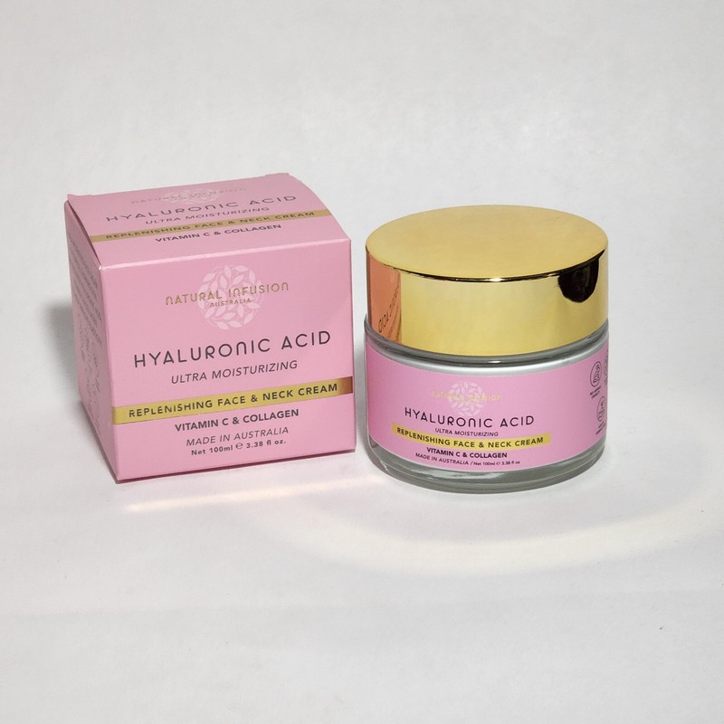 Natural Infusion Hyaluronic Acid Replenishing Face Neck Cream 3.38 oz Collagen gallery