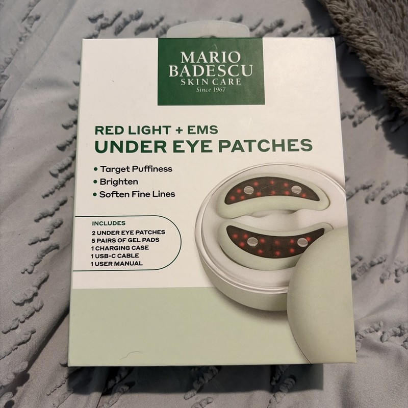 Mario Badescu Under Eye Patches Red Light + EMS Therapy Microcurrent NEW