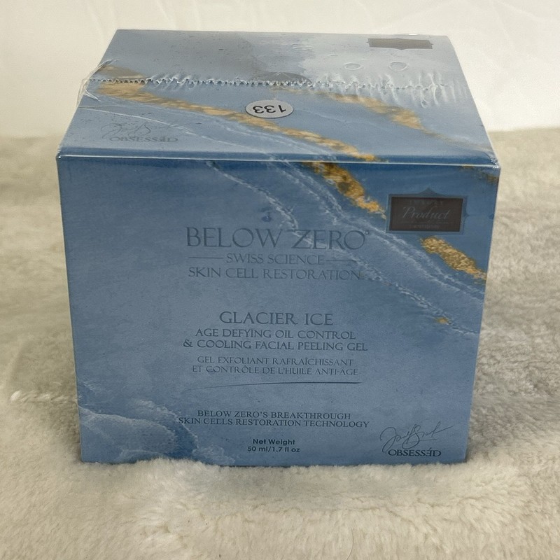 Below Zero Swiss Science Glacier Ice Cooling Facial Peeling Gel 1.7 oz 50 ml NEW