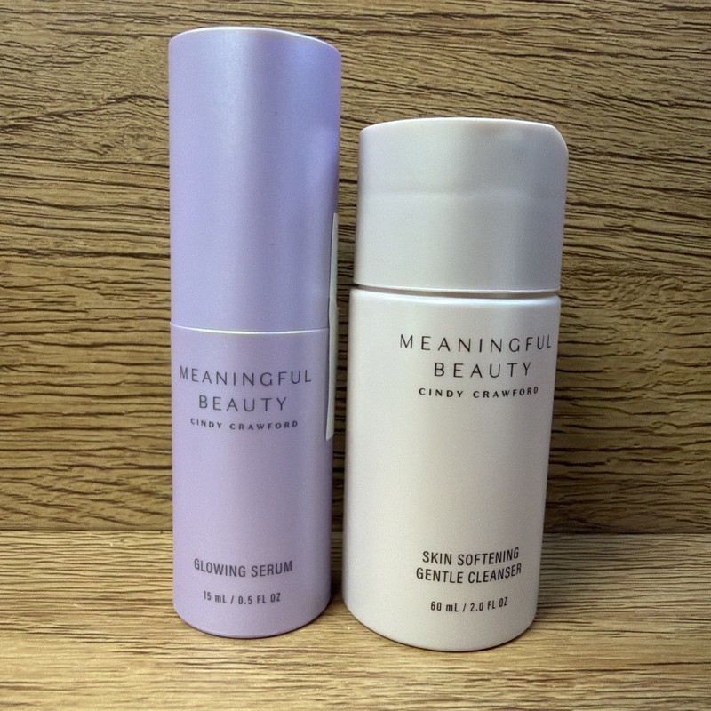 Meaningful Beauty Glowing Serum .5 oz / 15 ml & Gentle Cleanser 60 mL / 2.0 oz