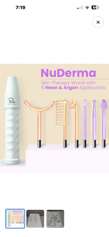 NuDerma Professional Skin Therapy Wand – Portable Skin Therapy Machine with 6