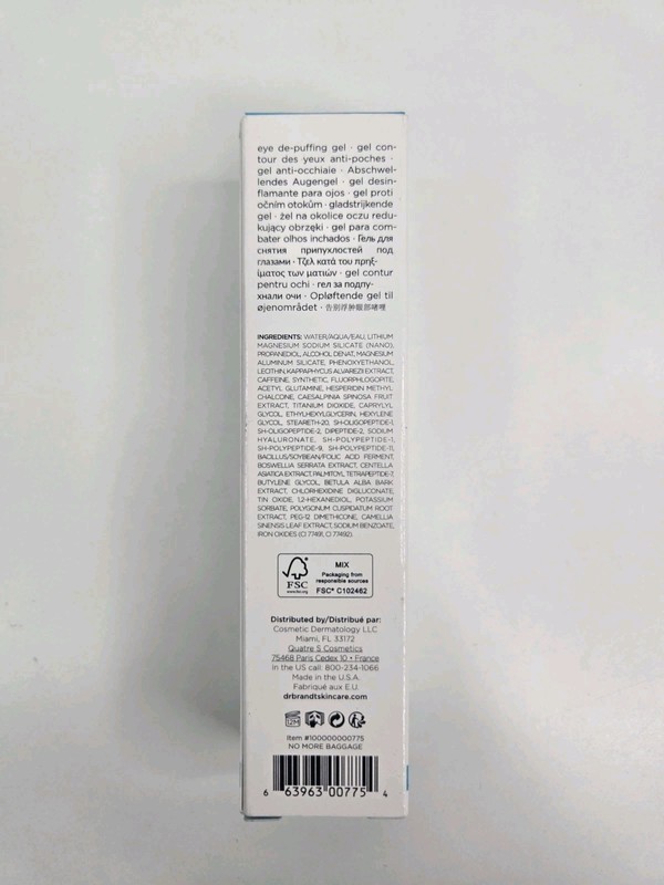 Dr. Brandt Needles No More Baggage Eye De-Puffing Gel 0.5 oz gallery