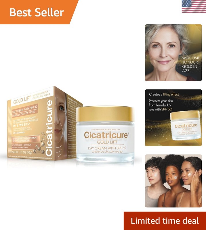 1.7 Oz Anti-Aging Gold Lift Day Cream – Lightweight SPF 30 for Youthful Radiance