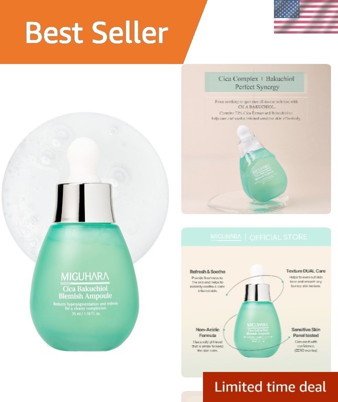 Blemish Control Cica Bakuchiol Serum 35ml | Fast-Absorbing Hydrating Ampoule