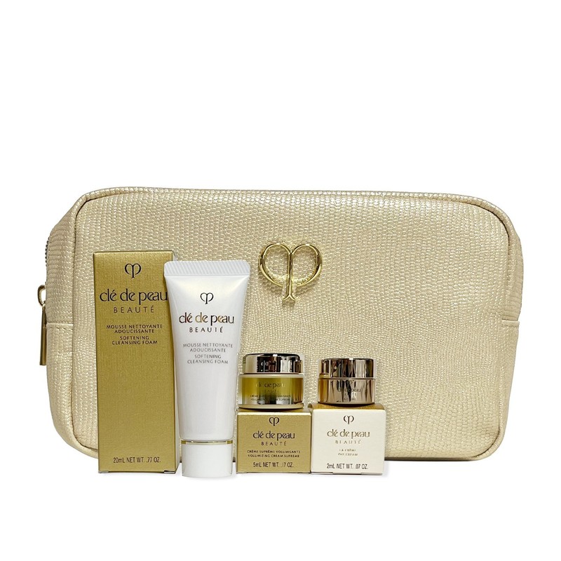 Cle de Peau Beaute 4-pc Travel Set – Cleansing Foam, La Cream, Supreme Cream