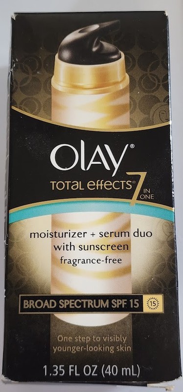 OLAY Total Effects 7 in One Moisturizer Serum Duo SPF 15 Fragrance Free Box Read