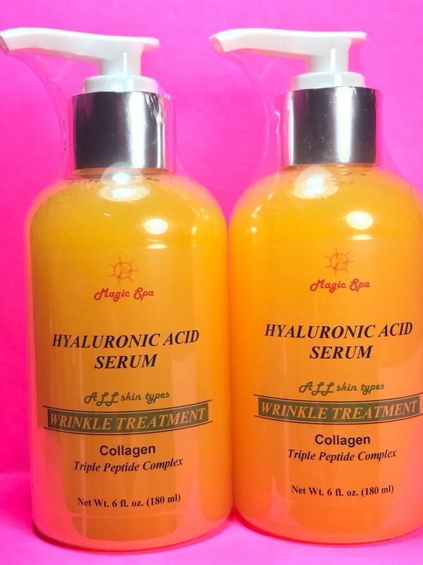 2B*6oz HYALURONIC ACID Serum Cream Collagen Peptide Wrinkle Filler Matrixyl 3000