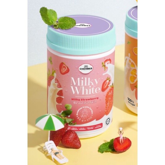 Chermes Milky White Strawberry Powder Whitening Skin Supplement by KColly