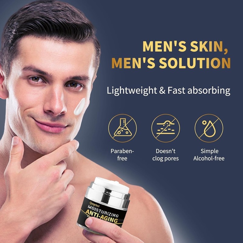 Crema Locion Facial Hidratante Acido Hialuronico, Colageno, Retinol Para Hombres gallery