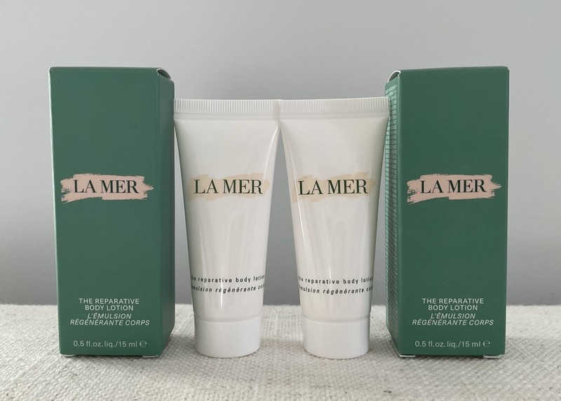 2 X La Mer The Reparative Body Lotion 0.5 oz /15 ml Deluxe Travel Sz Exp 10/2027