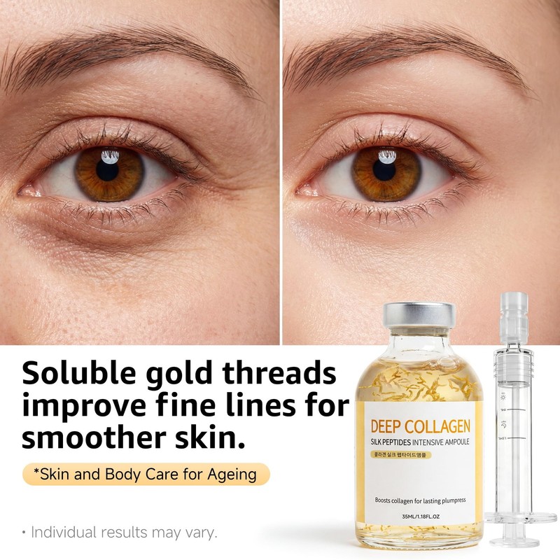 Deep Collagen Serum Silk Peptide Ampoule, Korean Anti Aging Serum for Face wi... gallery
