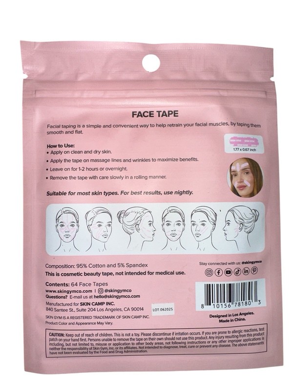 SKIN GYM Face Tape (128 ea) Smooths Wrinkles Overnight, Firm &Tones Muscle NIP gallery